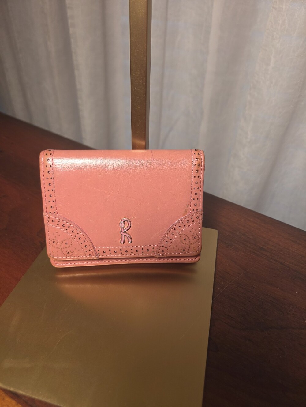 Roberto Di Camerino Compact Wallet With Distinct "R" Logo